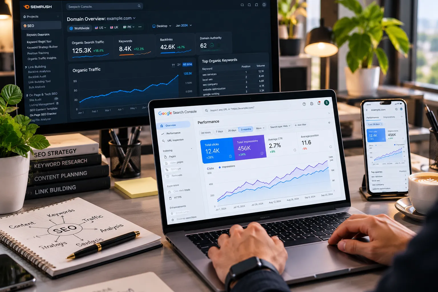 Local search performance dashboards